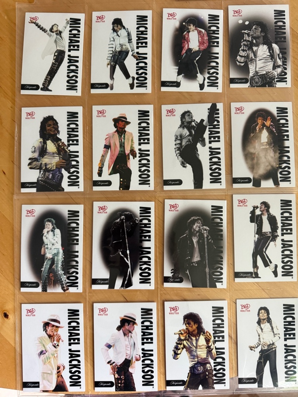 Michael Jackson Bad Tour Trading Cards Set - (not complete)